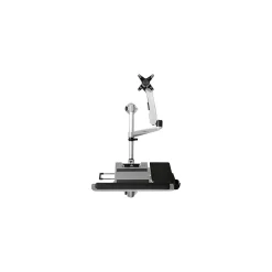 StarTech Wall Mounted Computer Workstation - Articulating Monitor Arm Adjustable, Up to 30", Silver (WALLSTSI1)
