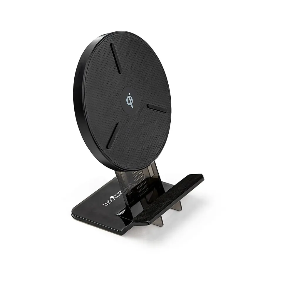 StarTech Wireless Charging Stand, Black (QWCHSTAND)