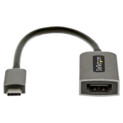 StarTech.com 0.43' USB C to HDMI Audio/Video Cable, Space Gray (USBC-HDMI-CDP2HD4K60)