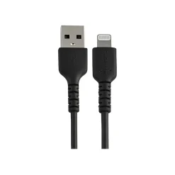 StarTech.com Lightning USB Cable for iPhone/iPad/iPod Touch, Black (RUSBLTMM15CMB)