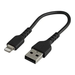 StarTech.com Lightning USB Cable for iPhone/iPad/iPod Touch, Black (RUSBLTMM15CMB)