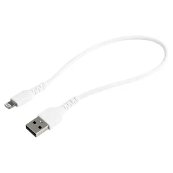 StarTech.com Lightning USB Cable for iPhone/iPad/iPod Touch, White (RUSBLTMM30CMW)