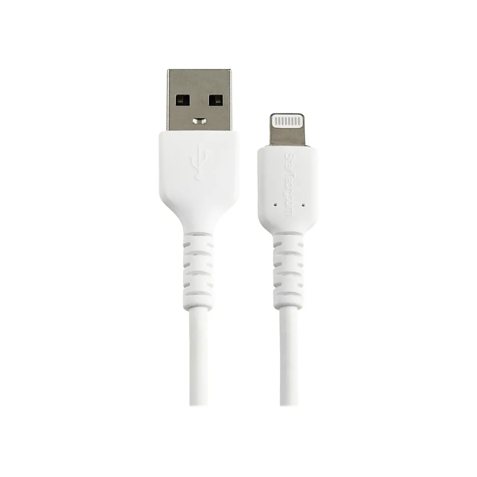 StarTech.com Lightning USB Cable for iPhone/iPad/iPod Touch, White (RUSBLTMM30CMW)