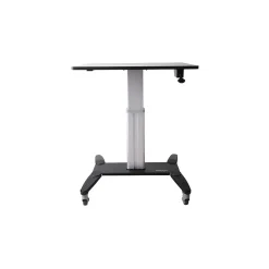 StarTech.com Mobile Sit Stand Workstation with 31.5" Work Surface, Height Adjustable Mobile Standing Desk, Portable