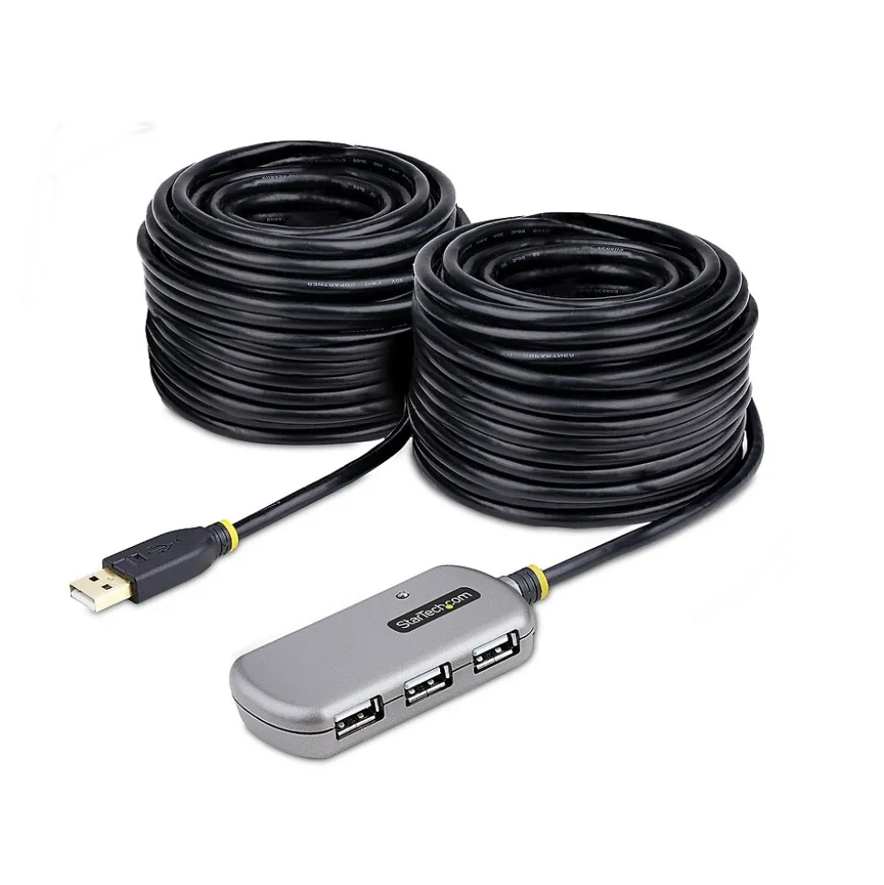 StarTech.com 4-Port USB Extender Hub, Silver & Black (U02442-USB-EXTENDER)