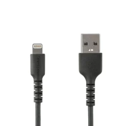 StarTech.com USB-A to Lightning Charging Cable, 3ft., Black (RUSBLTMM1MB)