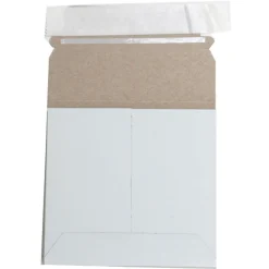 Stay-Flat Photo Mailer Stiff Envelopes with Self-Adhesive Closure, 6 x 6, White, Sold Individually (73286)