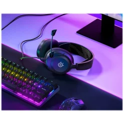 Steel Series Arctis Nova 1 Noise Canceling Surround 7.1 Gaming Over-the-Ear Headset, 3.5mm, Black (61606)