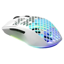 SteelSeries AEROX 3 Optical Gaming Mouse, Snow (62608)