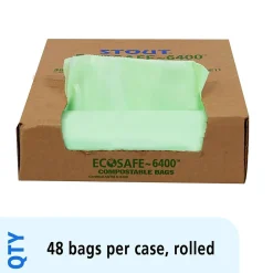 Stout EcoSafe-6400 30 Gallon Compostable Industrial Trash Bag, 30