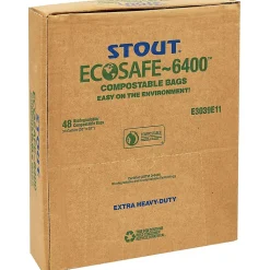 Stout EcoSafe-6400 -48 Gallon Industrial Trash Bag, 42