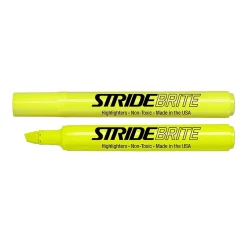 Stride Brite Tank Highlighter, Chisel Tip, Yellow, 12/Box (42005)