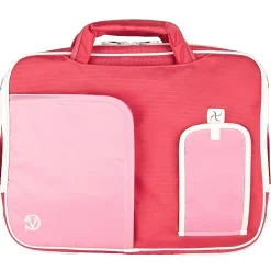 SumacLife 14 Inch Business Messenger Briefcase Laptop Case, Pink (PT_NBKLEA734_W1)
