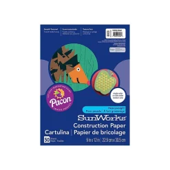 SunWorks 9"W x 12"L Construction Paper, Holiday Green, 50/Pack (8003)