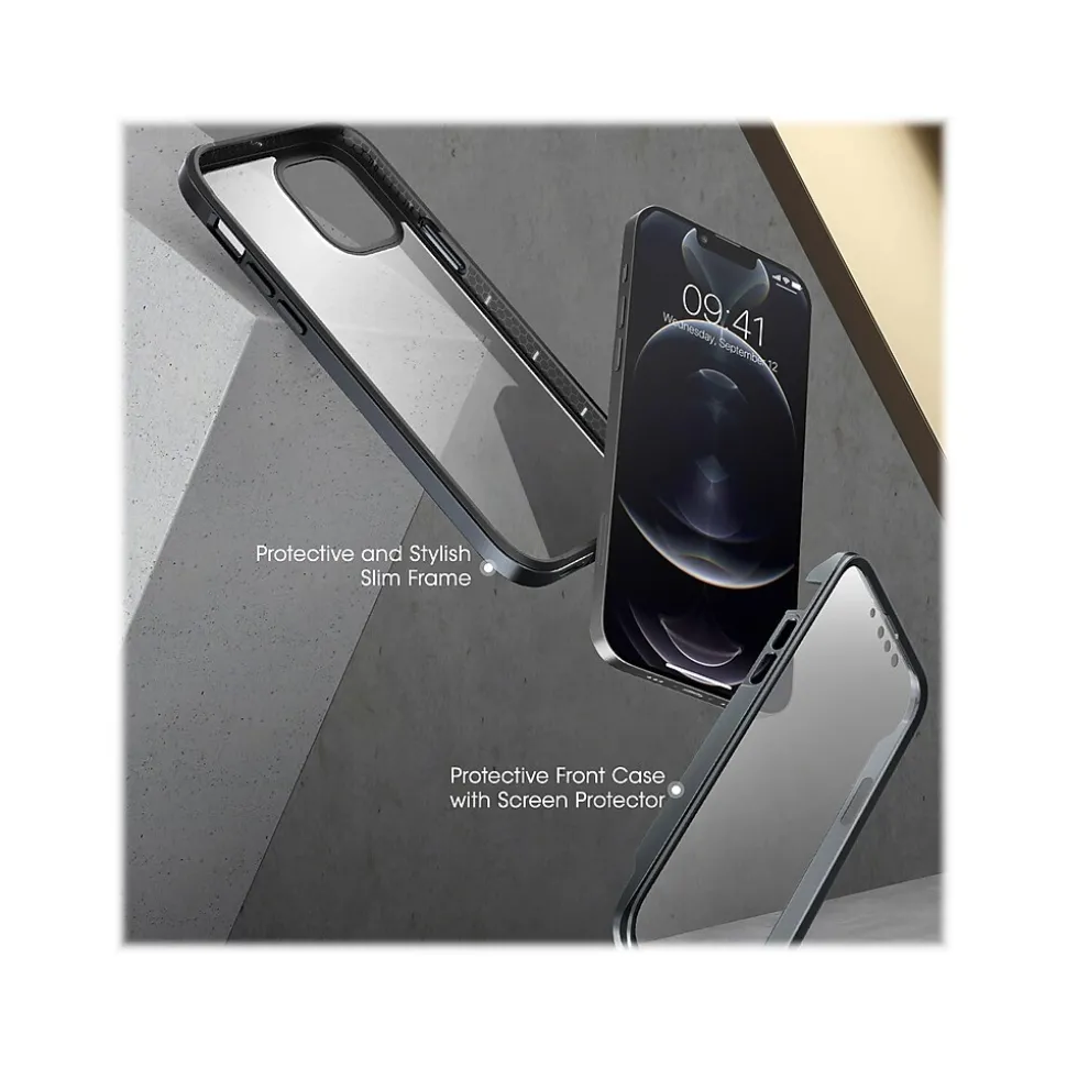 SUPCASE Unicorn Beetle Black Edge with Screen Protector Case for iPhone 13 Pro Max (SUP-iPhone2021-6.7-EdgePro-SP-Black)