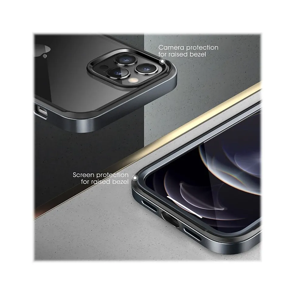 SUPCASE Unicorn Beetle Black Edge with Screen Protector Case for iPhone 13 Pro Max (SUP-iPhone2021-6.7-EdgePro-SP-Black)