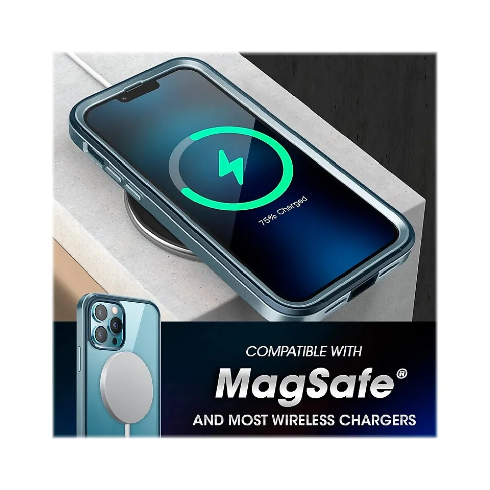 SUPCASE Unicorn Beetle Blue Snap Case with Screen Protector for iPhone 13 Pro (SUP-iPhone2021Pro-6.1-EdgePro-SP-Cerulean)