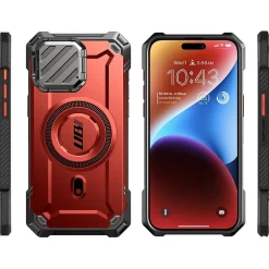SUPCASE Unicorn Beetle MAG XT MagSafe Rugged Case for iPhone 15 Pro Max, Shock-Absorbing, Metallic Red (SPH23MX67MGXTRD)