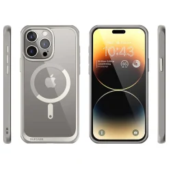 SupCase Unicorn Beetle MAG MagSafe Phone Case for iPhone 15 Pro Max, Gray (SUP-iPhone2023Max-6.7-UBMag-Gray)