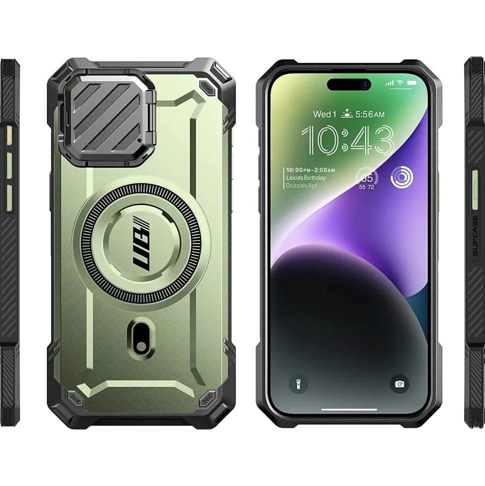 SUPCASE Unicorn Beetle MAG XT Rugged Case for iPhone 15 Pro, Shock-Absorbing, Dark Green
