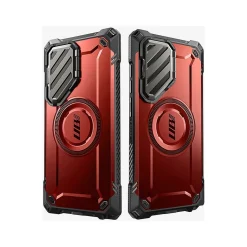 SUPCASE Unicorn Beetle MAG XT MagSafe Bumper Case for Samsung Galaxy S24 Ultra, Shock Absorbing, Metallic Red (GXYS24U5GMXTRD)