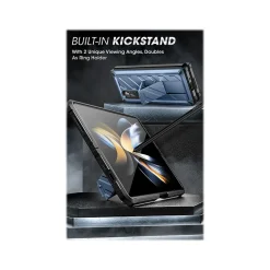 SUPCASE Unicorn Beetle Metallic Blue Kickstand Case for Samsung Galaxy Z Fold4 (SUP-Galaxy2022-ZFold4-5G-Unicorn-SP-Tilt)