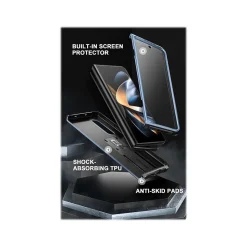 SUPCASE Unicorn Beetle Metallic Blue Kickstand Case for Samsung Galaxy Z Fold4 (SUP-Galaxy2022-ZFold4-5G-Unicorn-SP-Tilt)
