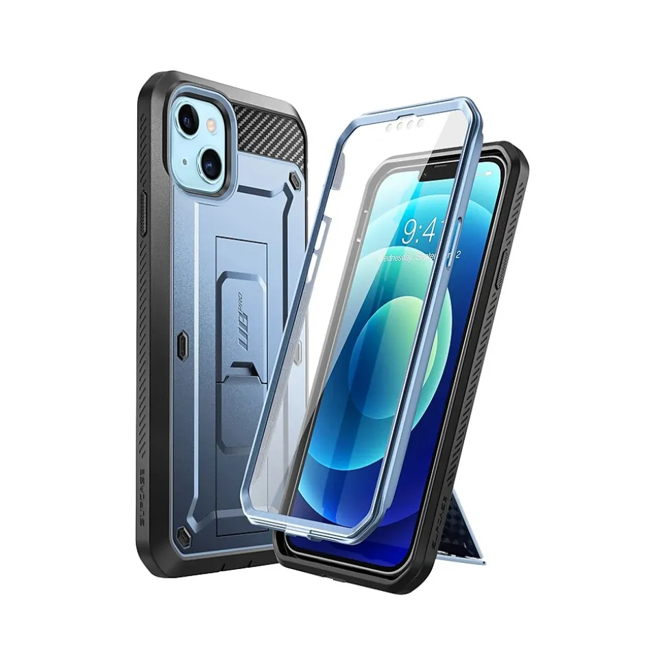 SUPCASE Unicorn Beetle Pro Metallic Blue Rugged Case for iPhone 13 (SUP-iPhone2021-6.1-UBPro-SP-Cerulean)