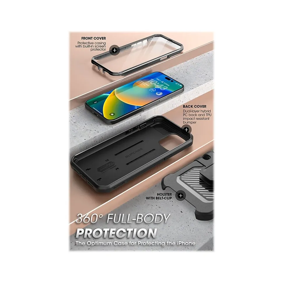 SUPCASE Unicorn Beetle PRO Black Rugged Case for iPhone 14 Pro Max (SUP-iPhone2022Pro-6.7-UBPro-SP-Black)