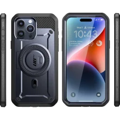 SUPCASE Unicorn Beetle PRO MAG Rugged Case for iPhone 15 Pro Max, Shock-Absorbing, Dark Blue (SPH23MX67MGPSMN)