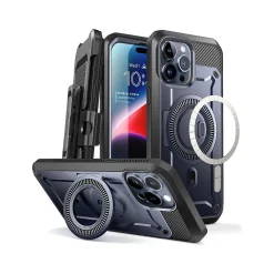 SUPCASE Unicorn Beetle PRO MAG Rugged Case for iPhone 15 Pro Max, Shock-Absorbing, Dark Blue (SPH23MX67MGPSMN)