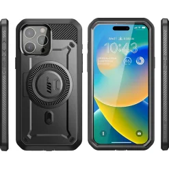 SUPCASE Unicorn Beetle PRO MAG Rugged Case for iPhone 15 Pro Max, Shock-Absorbing, Gunmetal