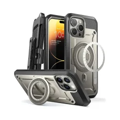 SUPCASE Unicorn Beetle PRO MAG Rugged Case for iPhone 15 Pro, Shock-Absorbing, Titan Gray