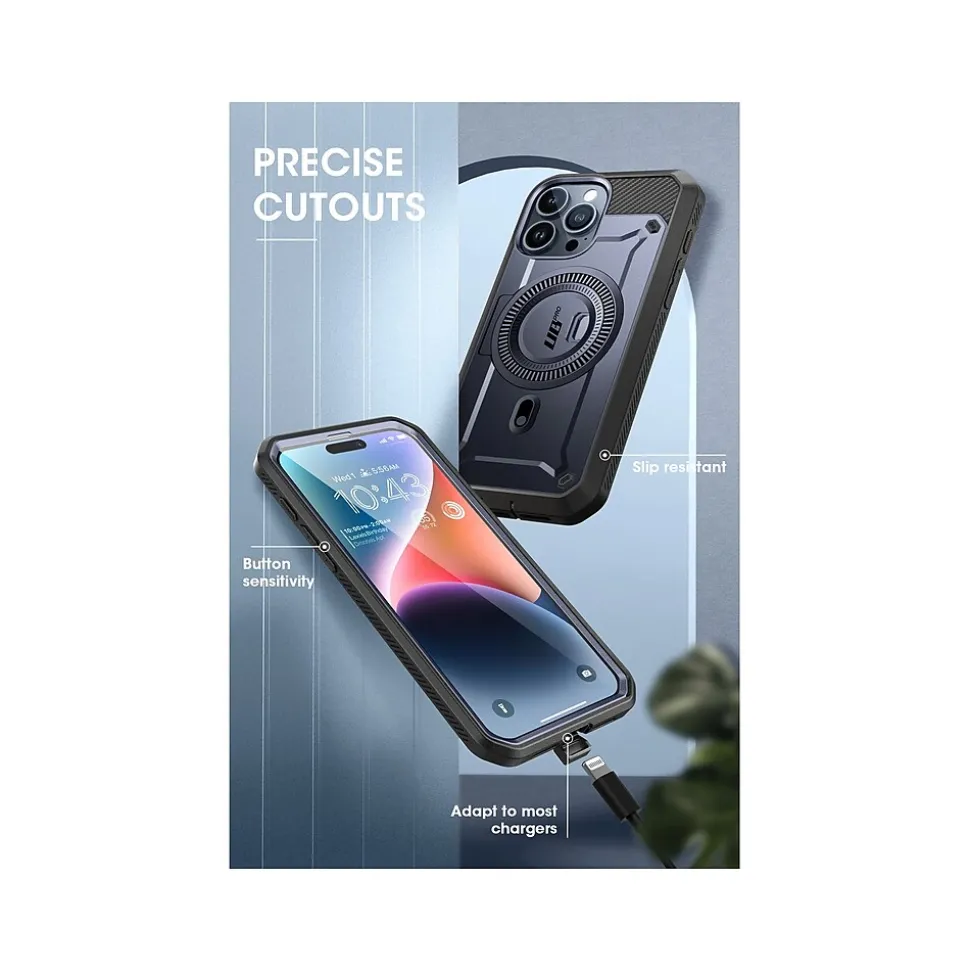 SUPCASE Unicorn Beetle PRO MAG Rugged Case for iPhone 15 Pro, Shock-Absorbing, Dark Blue