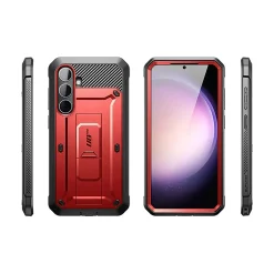 SUPCASE Unicorn Beetle Pro Rugged Case for Samsung Galaxy S24, Shock Absorbing, Metallic Red (GS24UBPR2SRD)