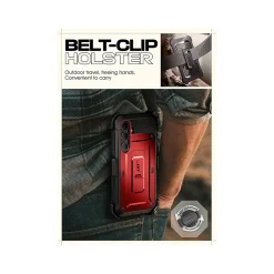 SUPCASE Unicorn Beetle Pro Rugged Case for Samsung Galaxy S24, Shock Absorbing, Metallic Red (GS24UBPR2SRD)