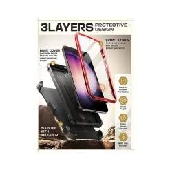 SUPCASE Unicorn Beetle Pro Rugged Case for Samsung Galaxy S24+, Shock Absorbing, Metallic Red (GS24PUBPRSP2SRD)