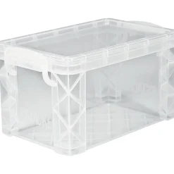 Super Stacker Storage Boxes, Hold 400 3 x 5 Cards, Plastic, Clear