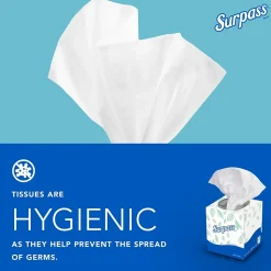 Surpass Cube Facial Tissue, 2-ply, White, 90 Sheets/Box, 36 Boxes/Carton (21320)