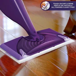 Swiffer WetJet Mop Starter Kit Plastic Spray Mop Kit, Purple (86079)