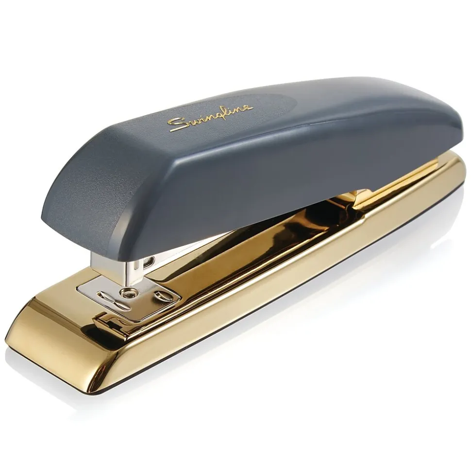 Swingline Durable Desktop Stapler, 20-Sheet Capacity, Gray/Gold (64703)