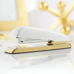 Swingline Durable Desktop Stapler, 20-Sheet Capacity, White/Gold (64701)