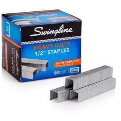 Swingline Heavy Duty Staples, 0.5 Leg Length, 5000/Box (SWI79392)