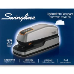 Swingline Optima 20 Compact Stapler, 20-Sheet Capacity, Staples Included, Gray/Silver (48207)
