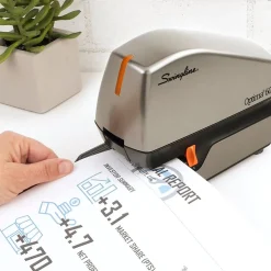 Swingline Optima 60 Electric Desktop Stapler, 60-Sheet Capacity, Staples Included, Gray/Silver (48210)