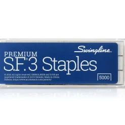 Swingline S.F. 3 Premium 1/4" Length Standard Staples, Half Strip, 5000/Box (35440)