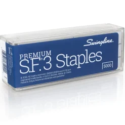 Swingline S.F. 3 Premium 1/4" Length Standard Staples, Half Strip, 5000/Box (35440)