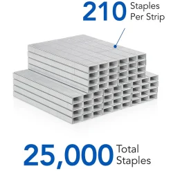 Swingline Standard Staples, 0.25 Leg Length, 5000 Staples/Box, 5 Box/Pack (S7035101S)