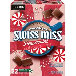 Swiss Miss Chocolate Peppermint Hot Cocoa Mix, Keurig K-Cup Pod, 22/Box (5000355689)