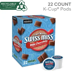 Swiss Miss Milk Chocolate Hot Cocoa, 0.65 oz. Keurig® K-Cup® Pods, 22/Box (1252)